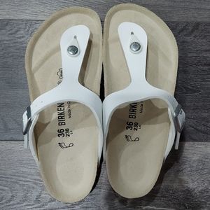Birkenstock Gizeh white leather size 36 6